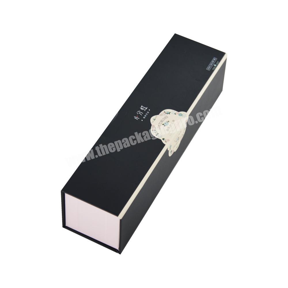 Custom paperboard  lid folded gift packaging box with black tray inner For Coffee Packaging