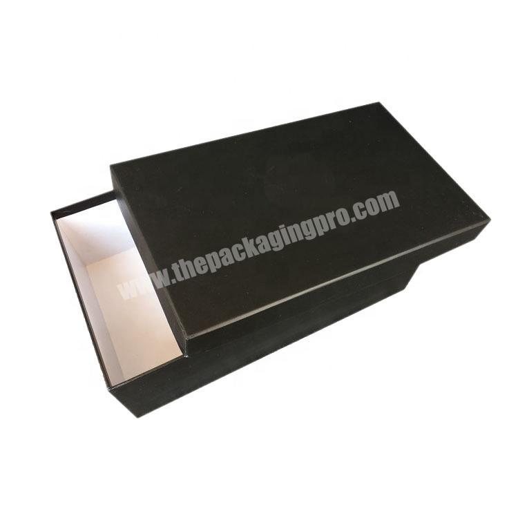 Custom pattern printing black cardboard gift box shoe packaging paper box