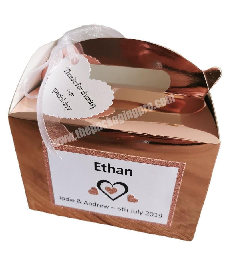 Custom  Personalised Wedding  Party Children's Favours Gift Boxes with Handle