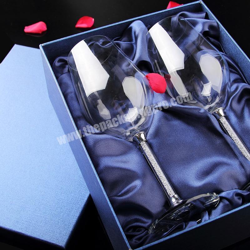 custom personalized box wine glass gift box packaging