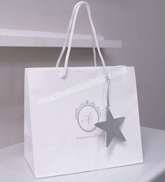 Custom Personalized Retail Fashion Design Luxury Biodegradable Waterproof  Festive Clear Paper Bag