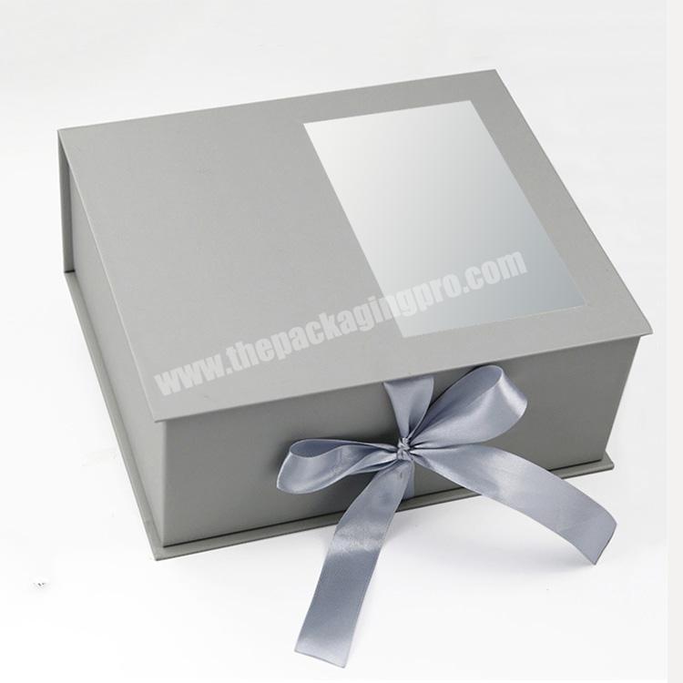 Custom pink flat pack folding box packaging magnetic paper foldable gift box