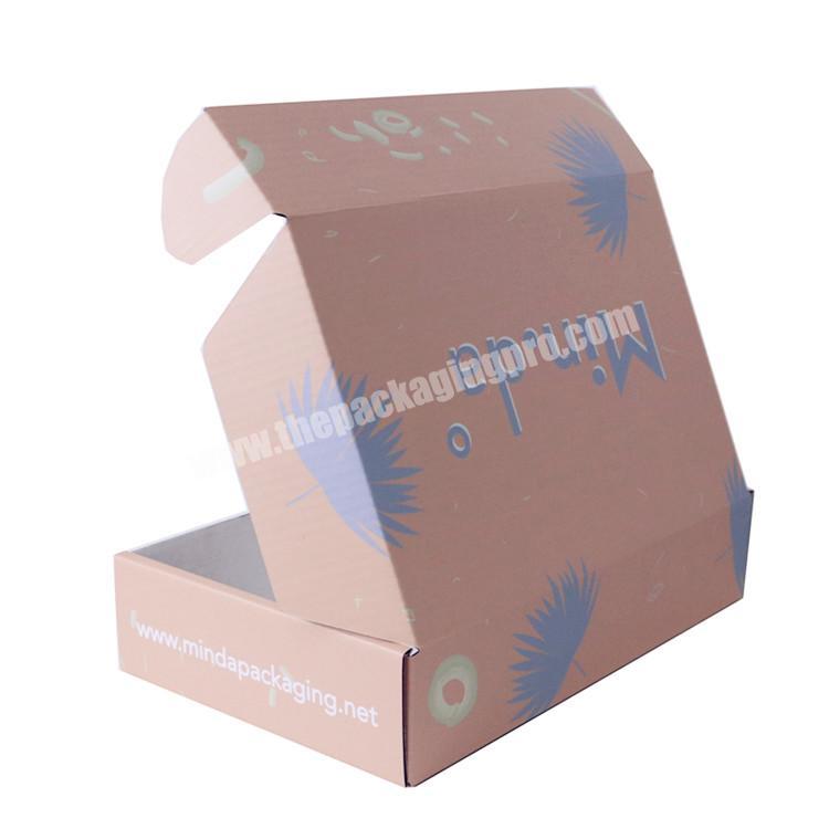 custom pink folding shoes packaging corrugated boxes with logo