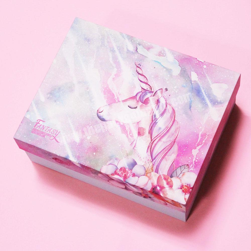 Custom pink unicorn gift box wedding clothing