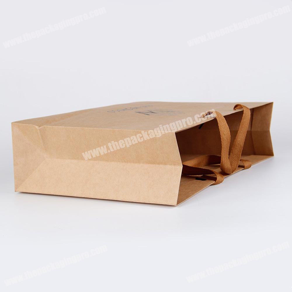 custom plain brown kraft paper bags with handles