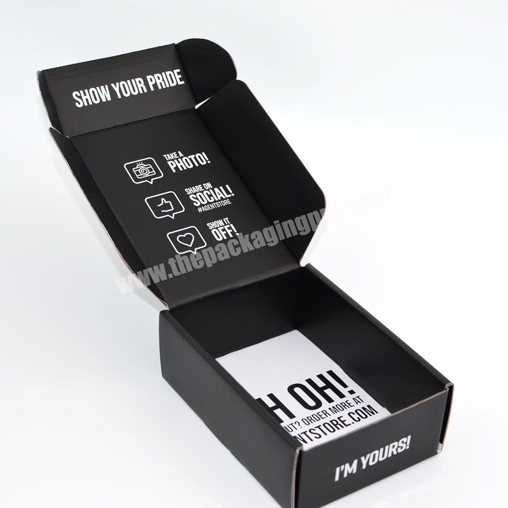 custom PMS black printed with silver hot foil collapsible corrugated mailing box
