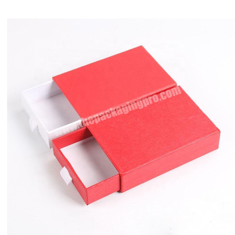 Custom Premium Cardboard Slide Out Drawer Men'S Belt Packaging Square Purse Box For Wallet Packing