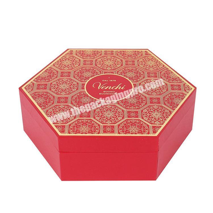 custom premium sexangular christmas candy gift boxes