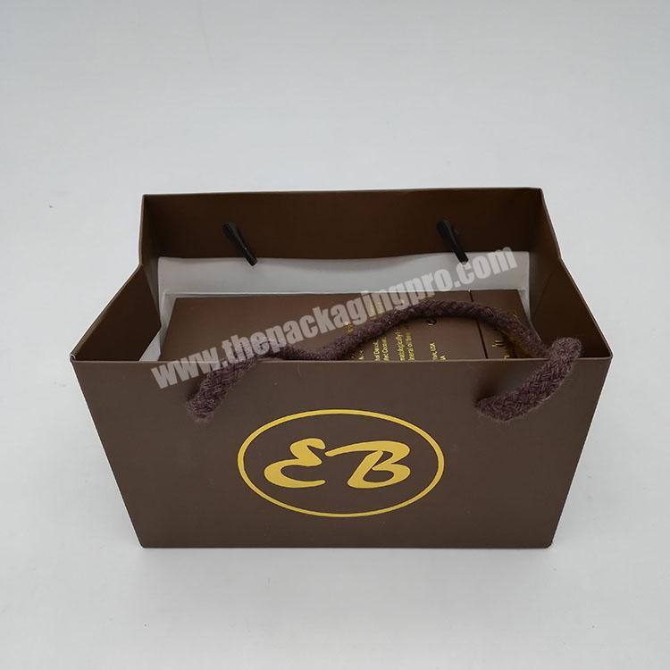 Custom Print Brown Kraft Paper Bag With Handle for Parfums
