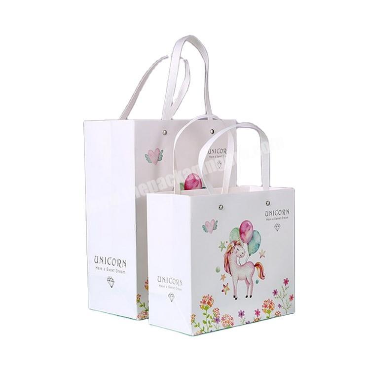 custom print famous brand luxury gift packaging shopping favor eco-friendly fancy paper bag