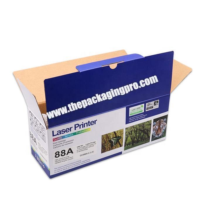 Custom print genuine corrugated paper packaging box for ink cartridge