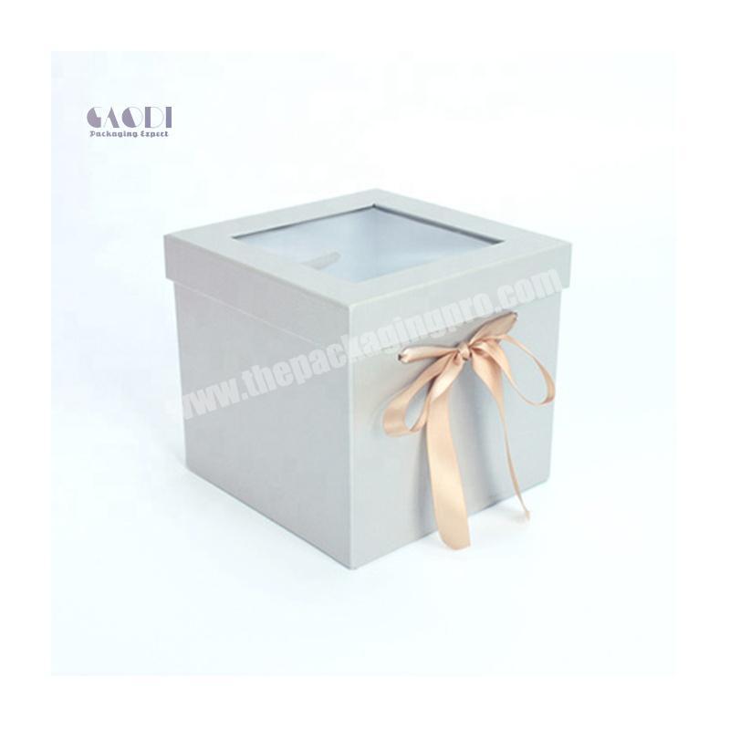 Custom Print Label Luxury Handmade Florist Flower Gift Box For Rose Packaging