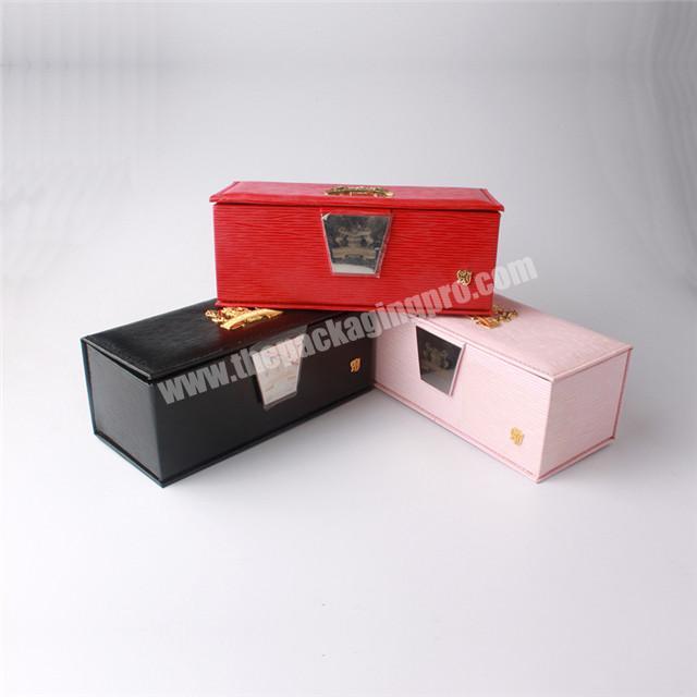 Custom Print Logo Cardboard Gift Packaging Box Magnetic Necklace Jewelry Box