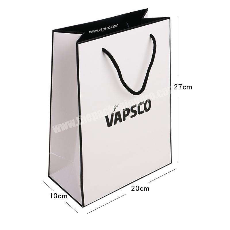 Custom Print White Card Paper Bag With Your Logo