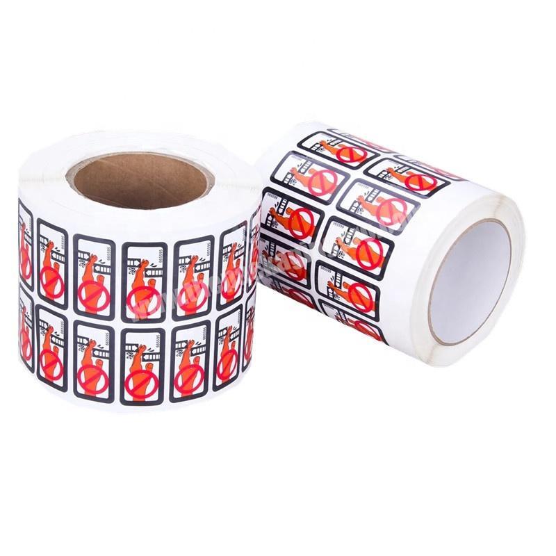 Custom Printable Bulk Warning Label Stickers Synthetic Paper Printing Wholesale