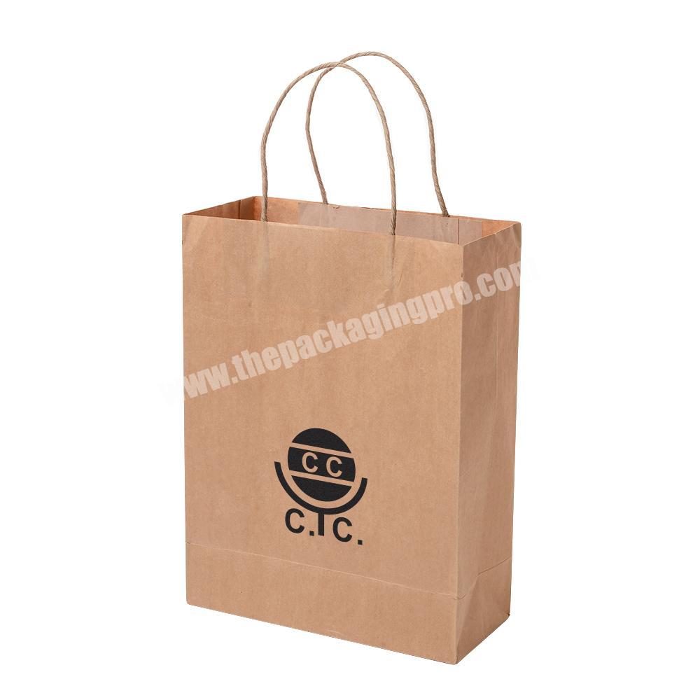 Custom Printed Accept  Kraft Paper Gift Bag With  Paper Handle