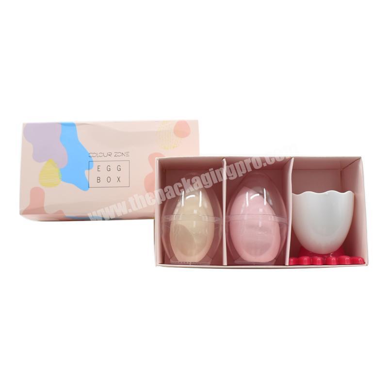 Custom printed beauty gift box with dvider for paper cosmetic powder packaging cardboard storage boxes with lids
