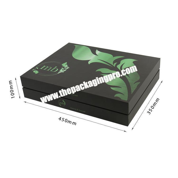 custom printed black cardboard packaging boxes shirt box