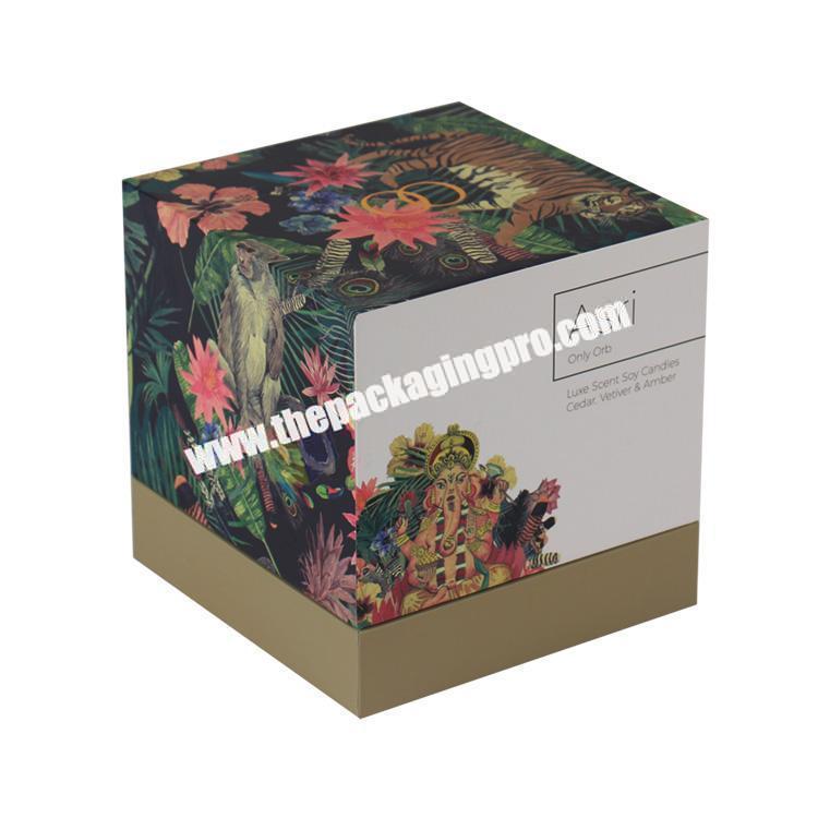 custom printed candle gift box with inserts packaging