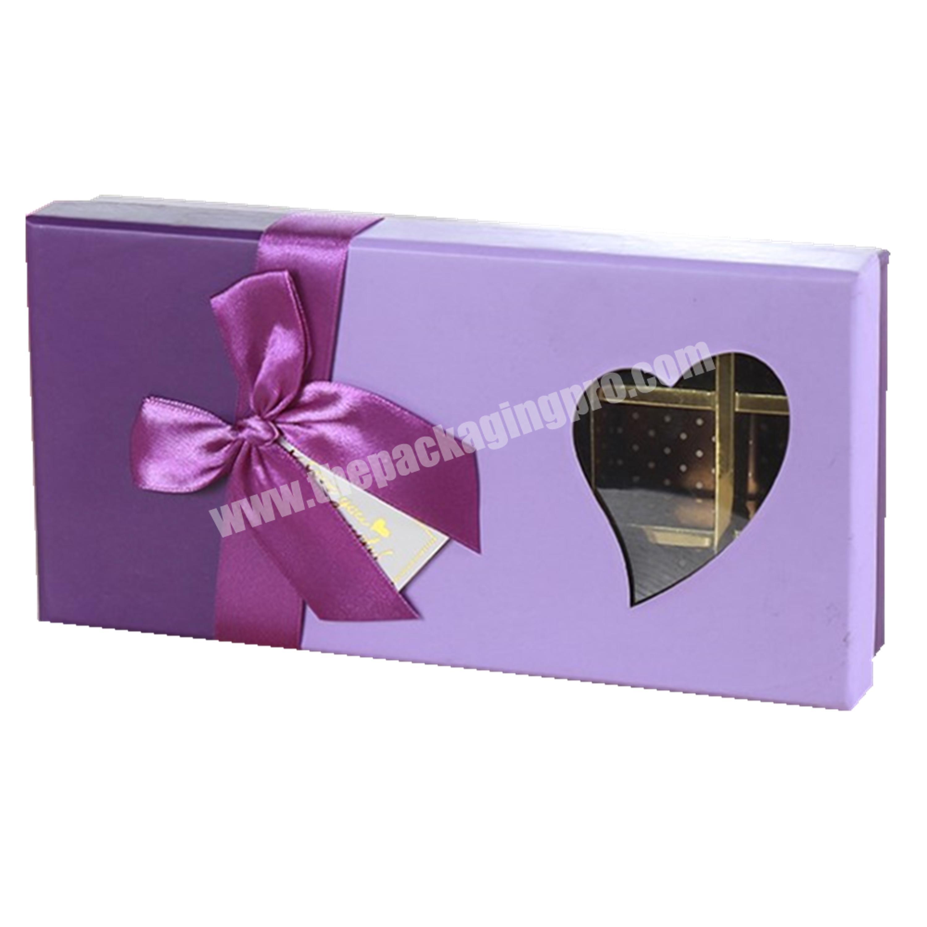 Custom printed cardboard candy chocolate bar paper counter display box with transparent window