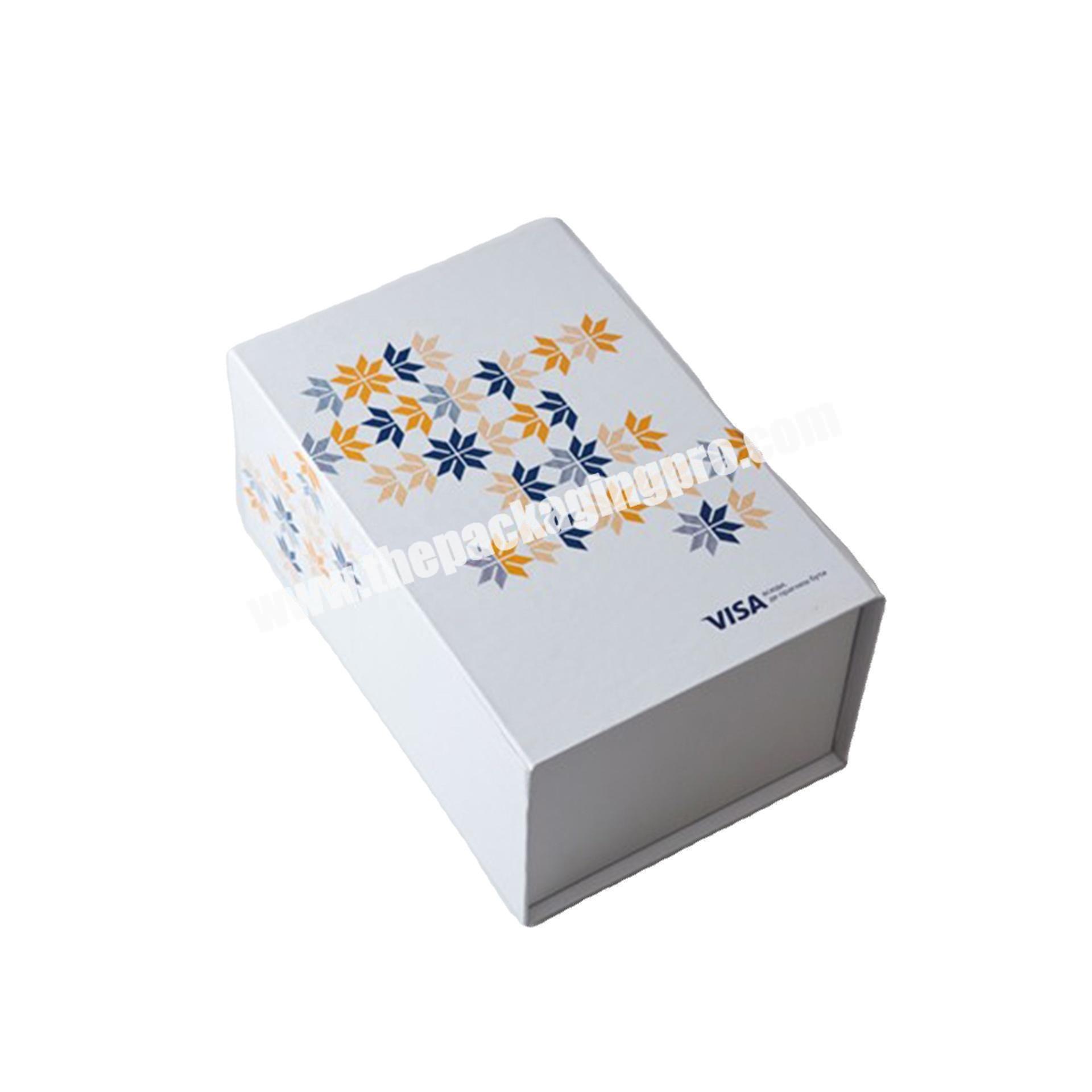 Custom Printed Cardboard Paper Box Matte Lamination Multilayer Magnetic Flap Lid Souvenir Gift Packaging Box