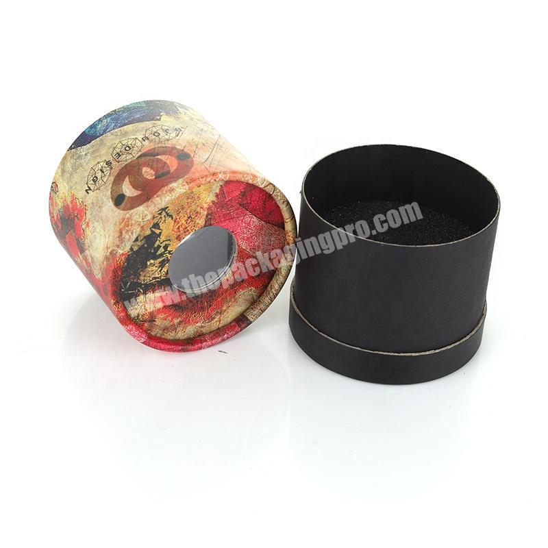 custom printed cardboard paper tube package round cylindrical packaging box with clear window