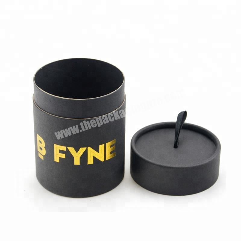 Custom printed cardboard tube round candle box cylinder candle paper tube packaging