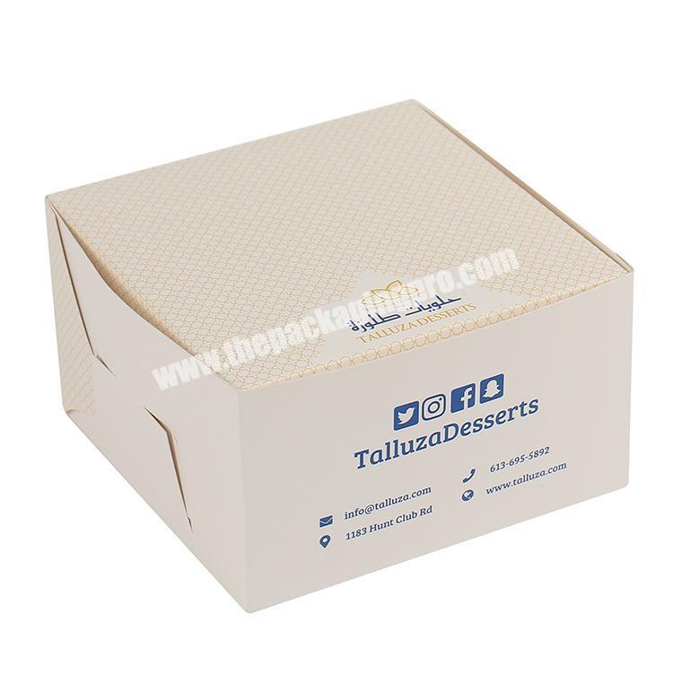 custom printed cheap art packaging cake boxes in bulk