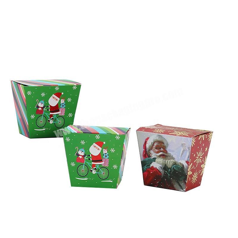 Custom printed christmas eve gift apple packaging floding paper box