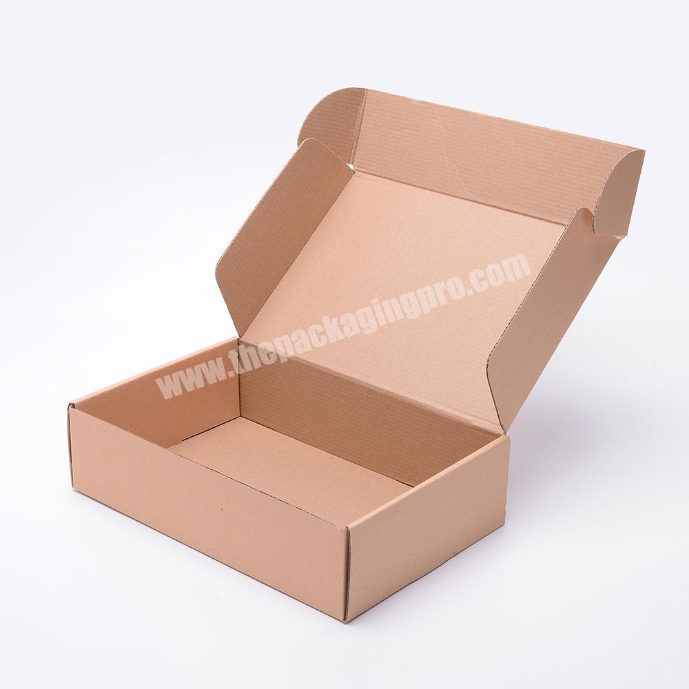 Custom Printed Clothing Shoes Recycled Folding Gift Brown Kraft Paper Corrugated Packaging Box