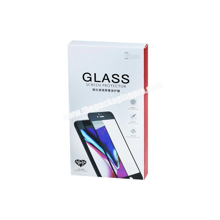 Custom printed color tempered glass screen protector paper packaging