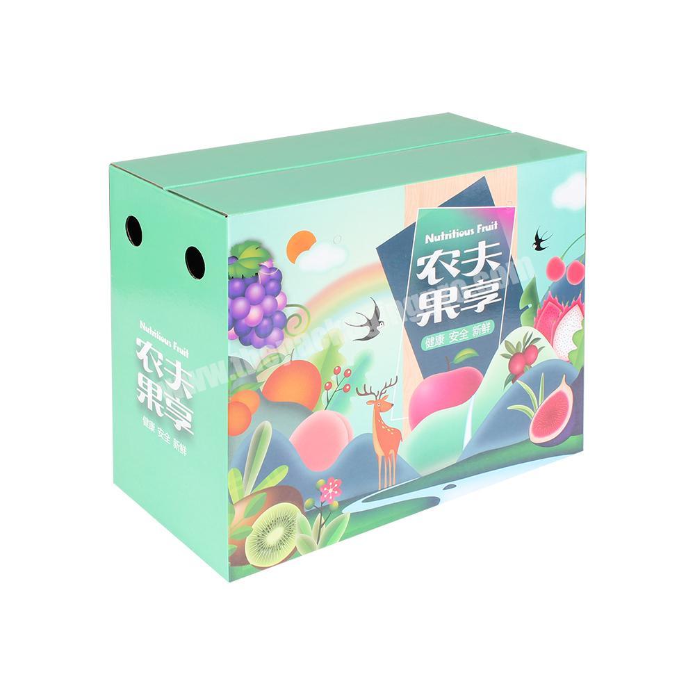 Custom printed colored carrying cases paperboard corrugated fresh fruit flat mailer shipping box