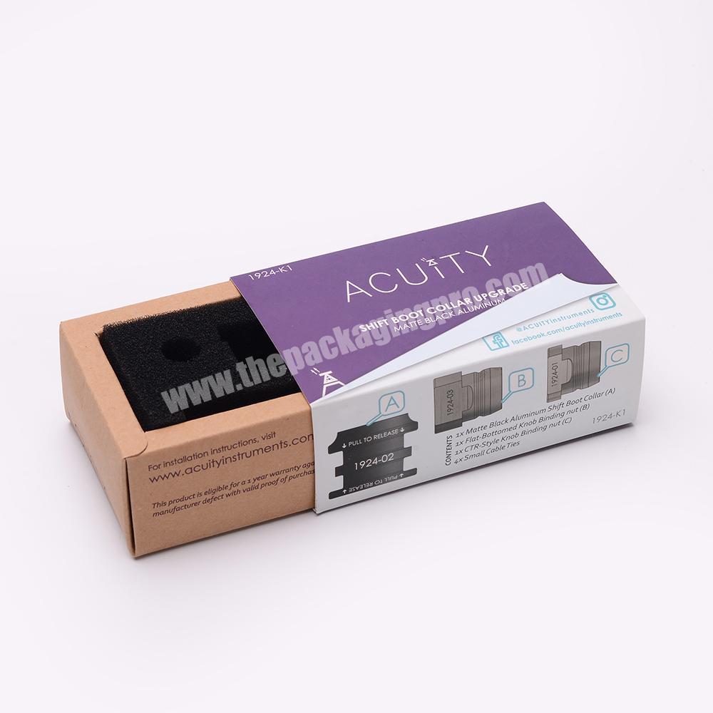 Custom Printed Colour Kraft Craft Paper Sliding Cosmetics Box Drawer Box for Phone Case Packaging