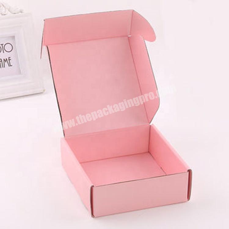 Custom Printed Corrugated Packaging Pink Shipping Mailer Box With Logo
