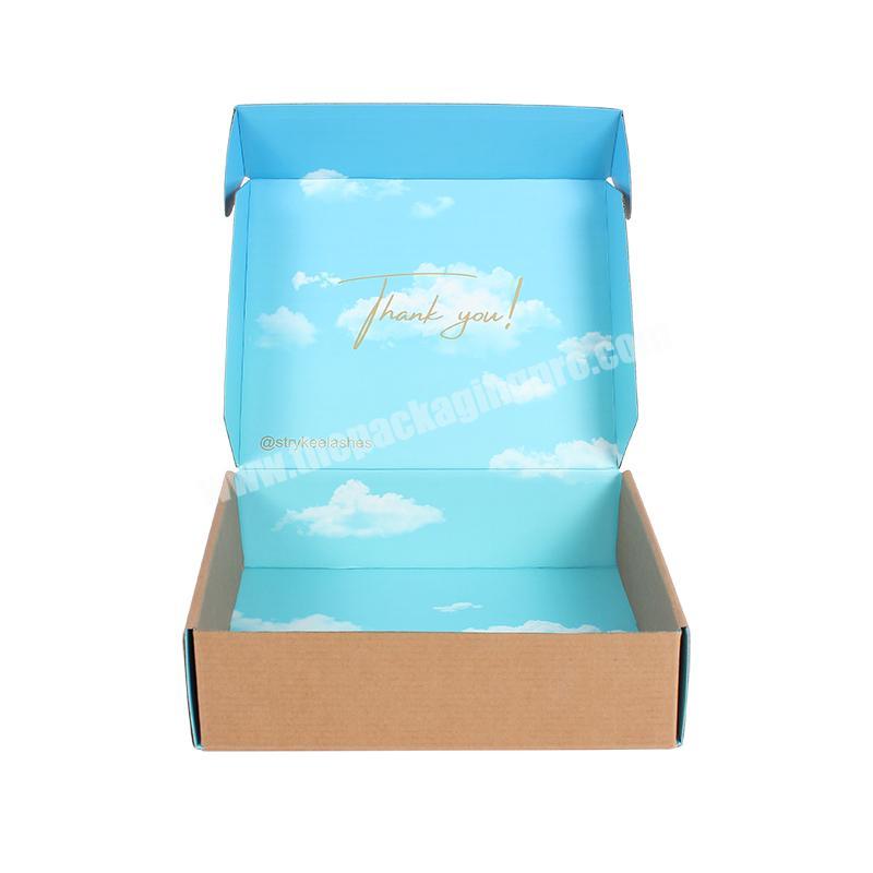 Custom printed corrugated shipping box carton packaging box clear shoe mailer kraft clothing Yongjin packing gift paper box