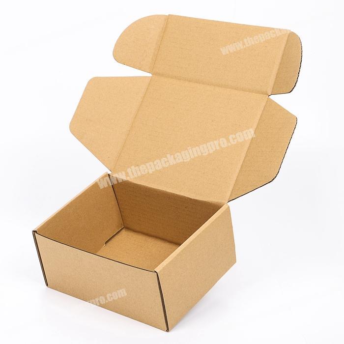 Custom Printed Corrugated Shipping Packaging Boxes Recycled Brown Cardboard Tuck Top Mailing Box for Garment Clothing