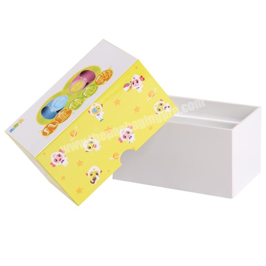 Custom printed cute paper baby birthday gift boxes with divider