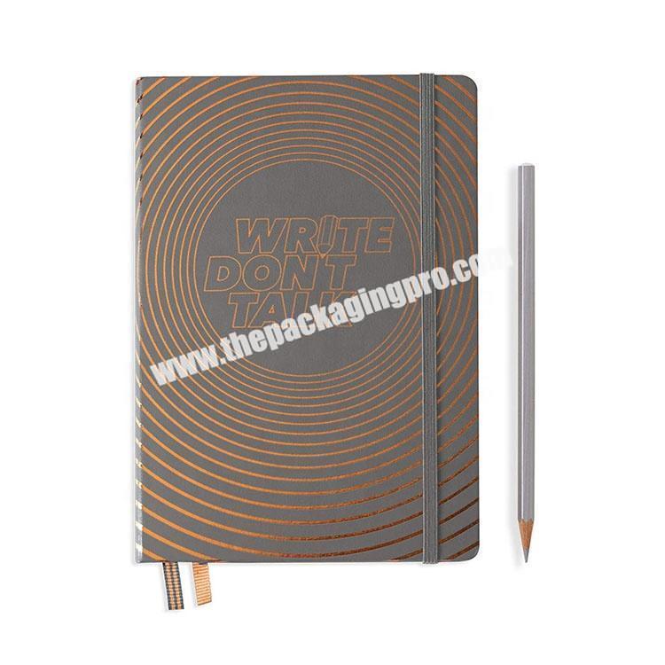 Custom Printed Daily Leather Bound Journal Hardcover Notebook With Pen Loop Wholesale Luxury Planners And Notebook With Gift Box