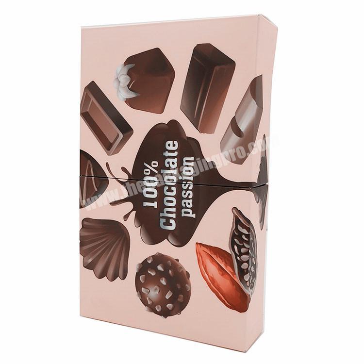 Custom printed decoration craft paper wedding gift sweet chocolate boxes with plastic tray divider