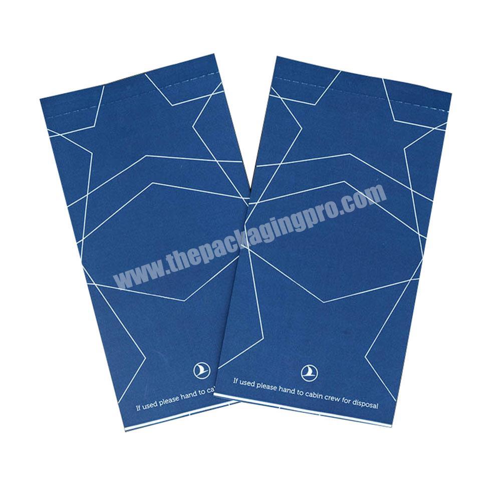 Custom printed disposable medicine packaging kraft paper air sickness vomit bag