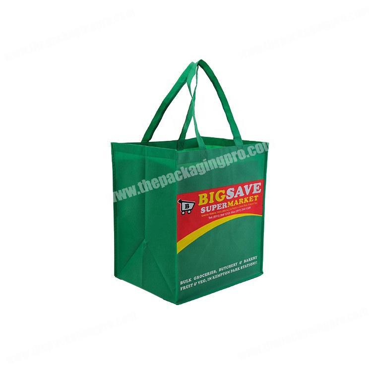 Custom printed eco fabric non woven shopper bag for supermarket