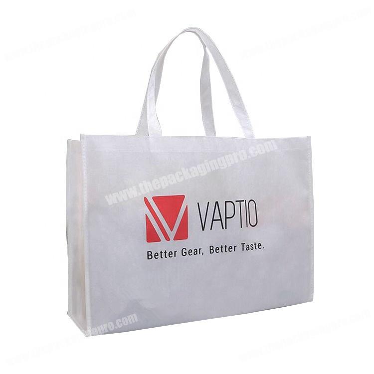Custom printed eco fabric reusable non woven shopping bag