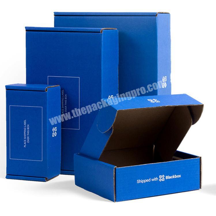 Custom Printed Flute E-Commerce Packaging Box Corrugated Cardboard Shipping Mailer White Tab Locking Literature Mailer Box