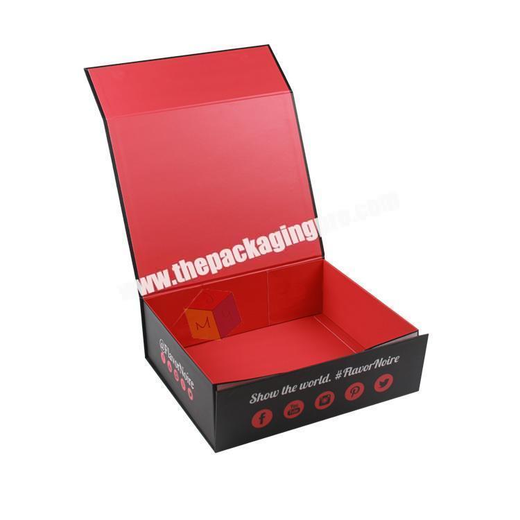 custom printed folding magnetic closure box packaging for clothing