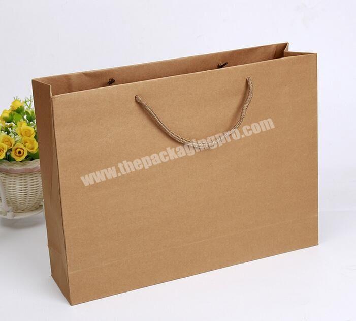 Custom Printed Handles White Brown Kraft Gift Craft Shopping Paper Bag With Your Own Logo