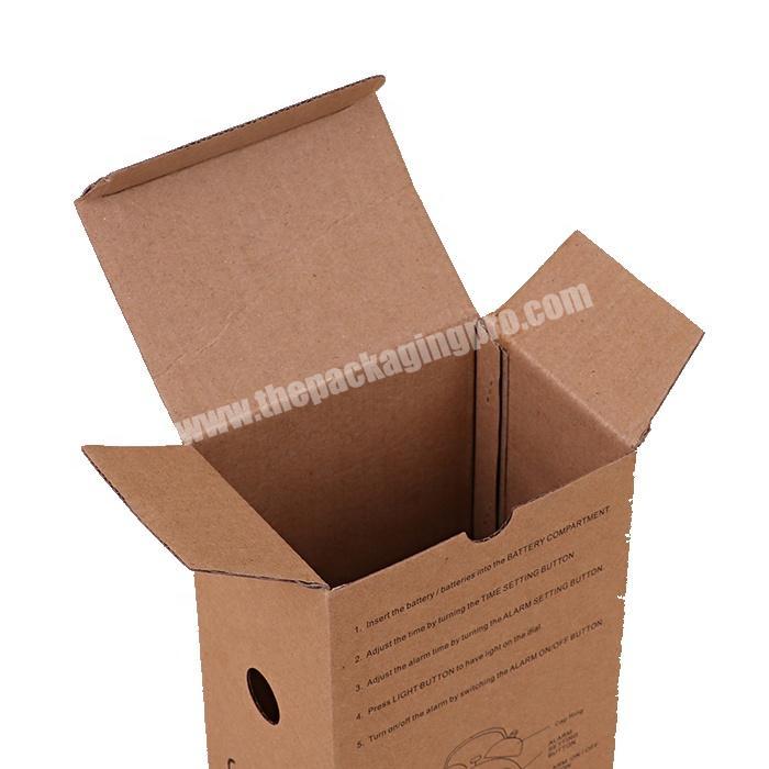 Custom printed kraft paper box for clock packing