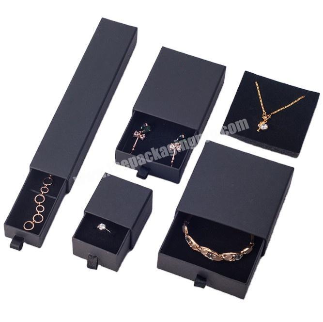 Custom printed kraft paper cardboard small sliding jewellery boxes jewelry drawer packaging box
