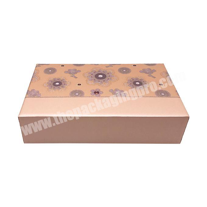 Custom printed large 2 pieces top bottom heaven and earth color white square gift paper packaging cardboard lid and base boxes
