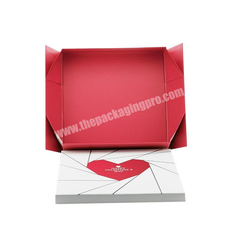 Custom printed large folding lift off lid gift hamper packaging box with lid