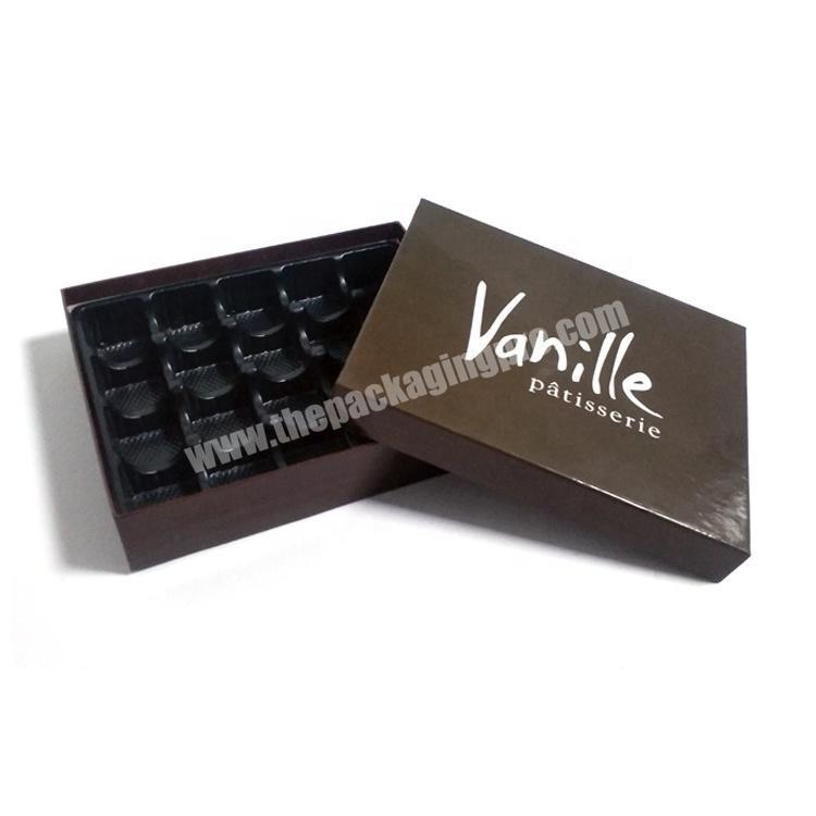 Custom Printed Luxury Cardboard Paper Packaging Chocolate Gift Box With Blister Tray